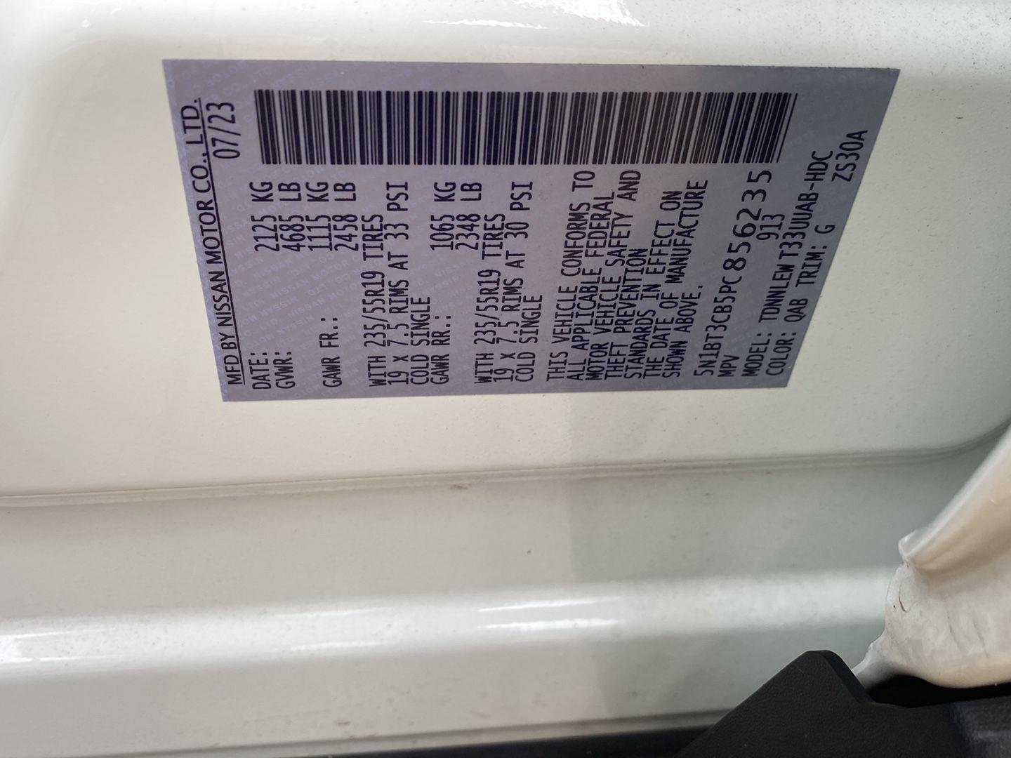 Certified Used 2023 Pearl White Tricoat Nissan SL image 14