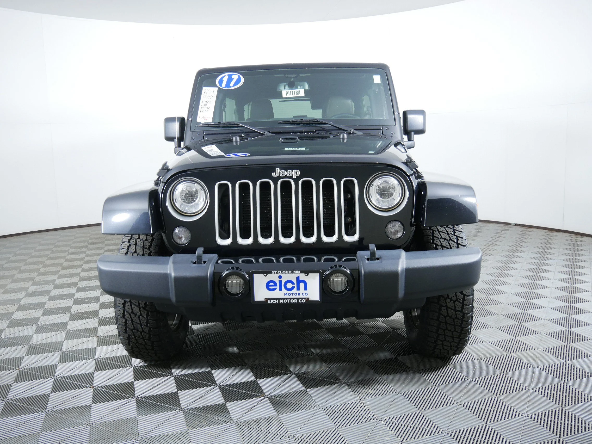 Used 2017 Jeep Wrangler Unlimited Sahara with VIN 1C4HJWEG3HL627116 for sale in St. Cloud, Minnesota
