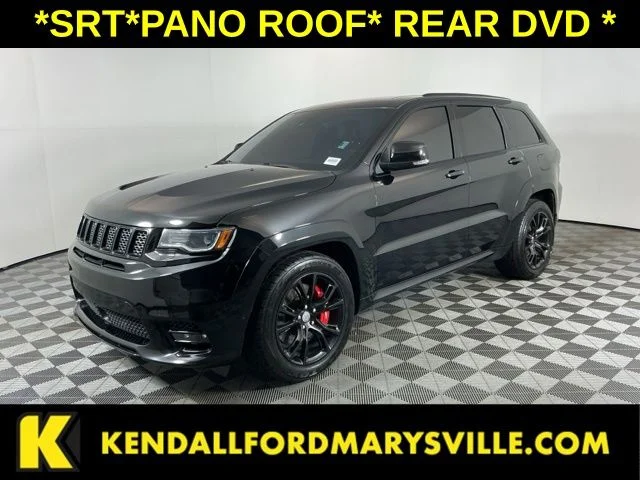 Used 2017 Diamond Black Crystal Pearlcoat Jeep SRT image 1