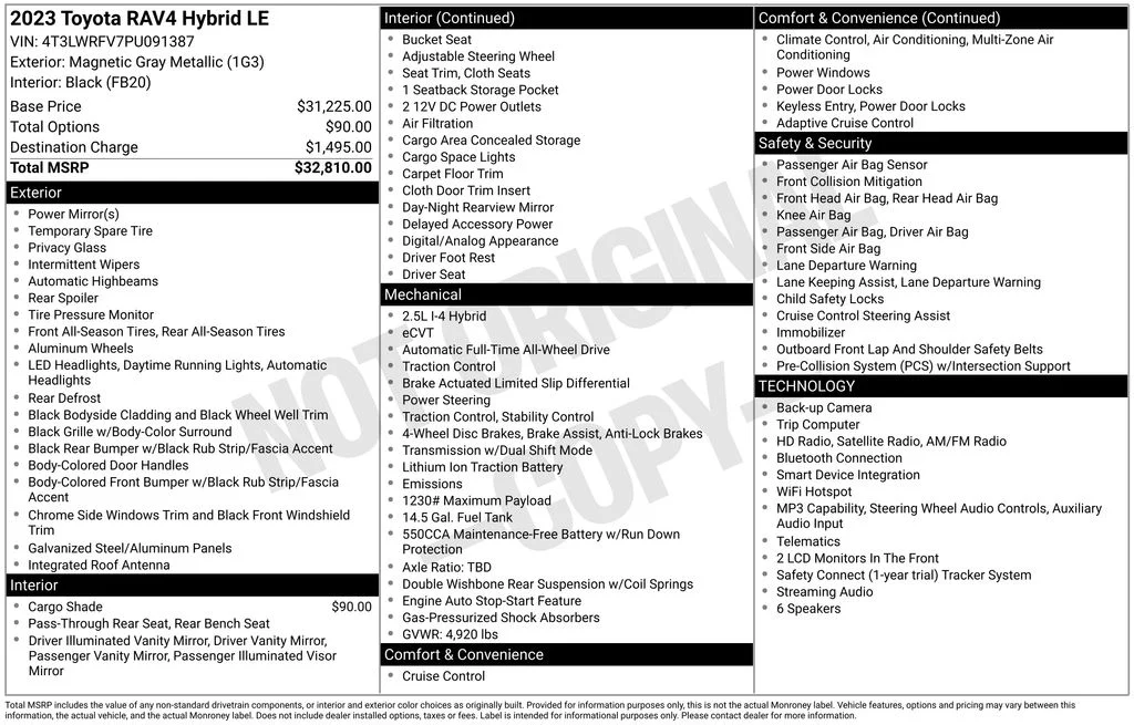Used 2023 Gray Toyota LE image 16