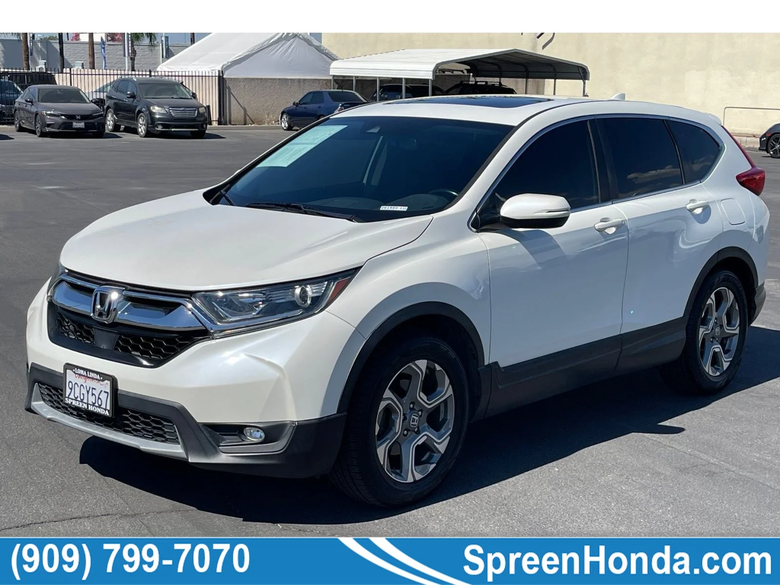 Used 2018 White Diamond Pearl Honda EX-L image 1