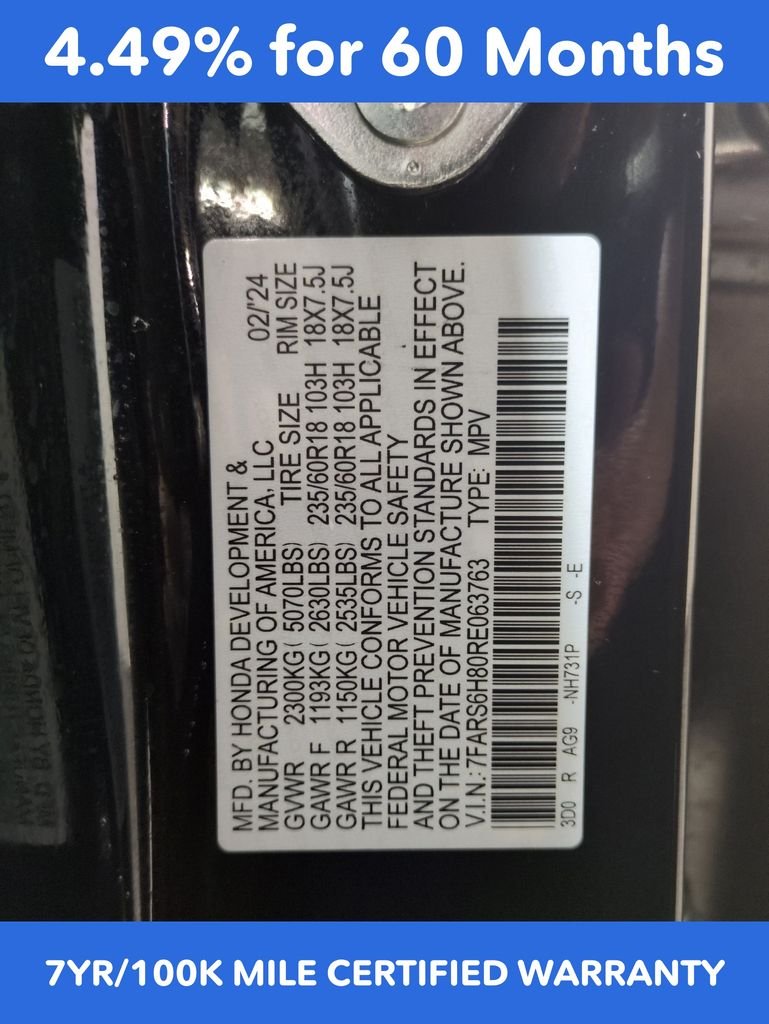 Certified Used 2024 Crystal Black Pearl Honda Sport-L image 29