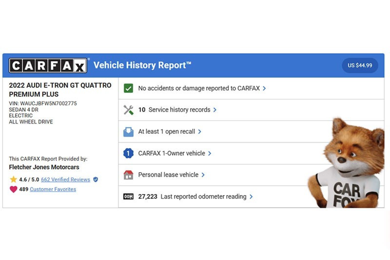 Used 2022 Audi e-tron GT Premium Plus with VIN WAUCJBFW5N7002775 for sale in Costa Mesa, CA