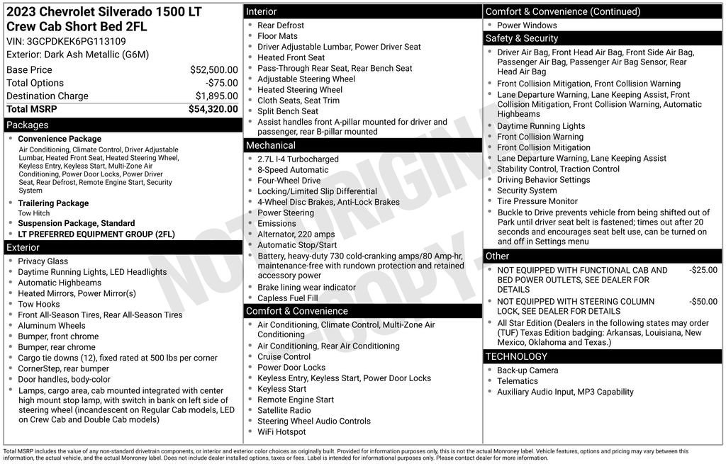 Used 2023 Dark Ash Metallic Chevrolet LT (2FL) image 6