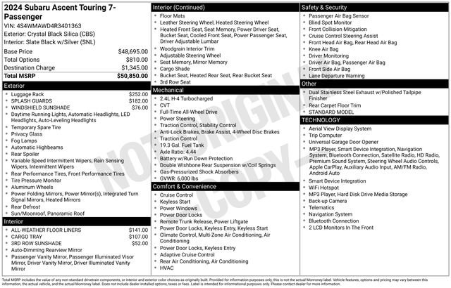 Used 2024 Black Subaru Touring image 15