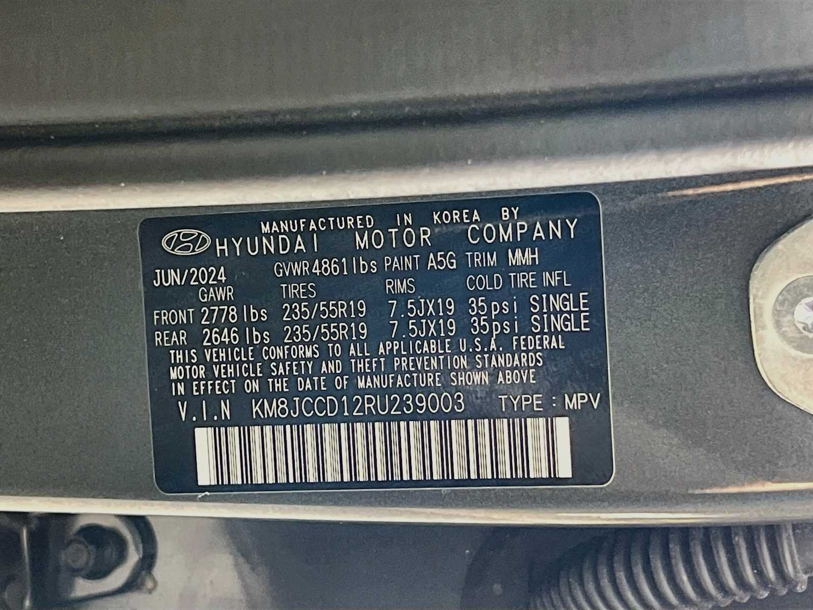 Used 2024 Amazon Gray Hyundai SEL Convenience image 34