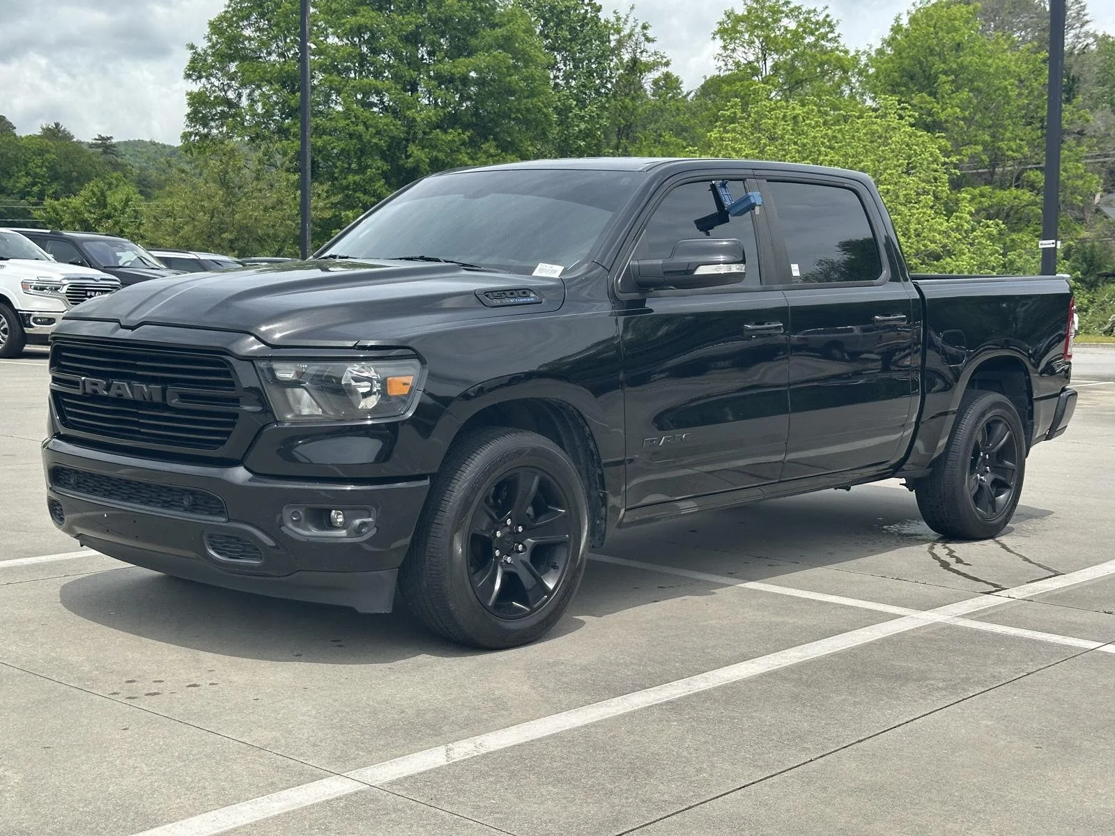 Used 2021 Diamond Black Crystal Pearlcoat Ram Big Horn image 3