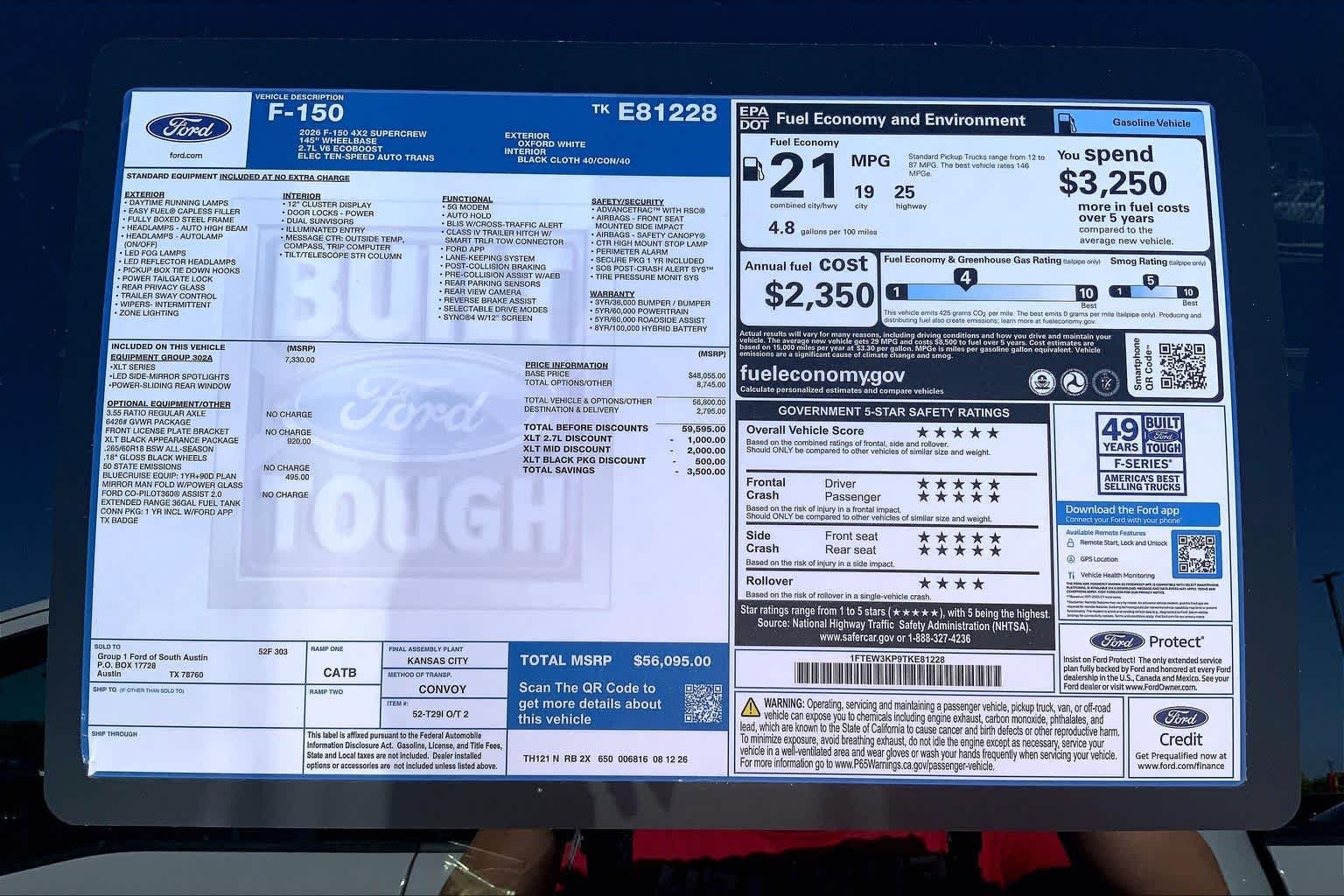 New 2026 Oxford White Ford XLT image 21