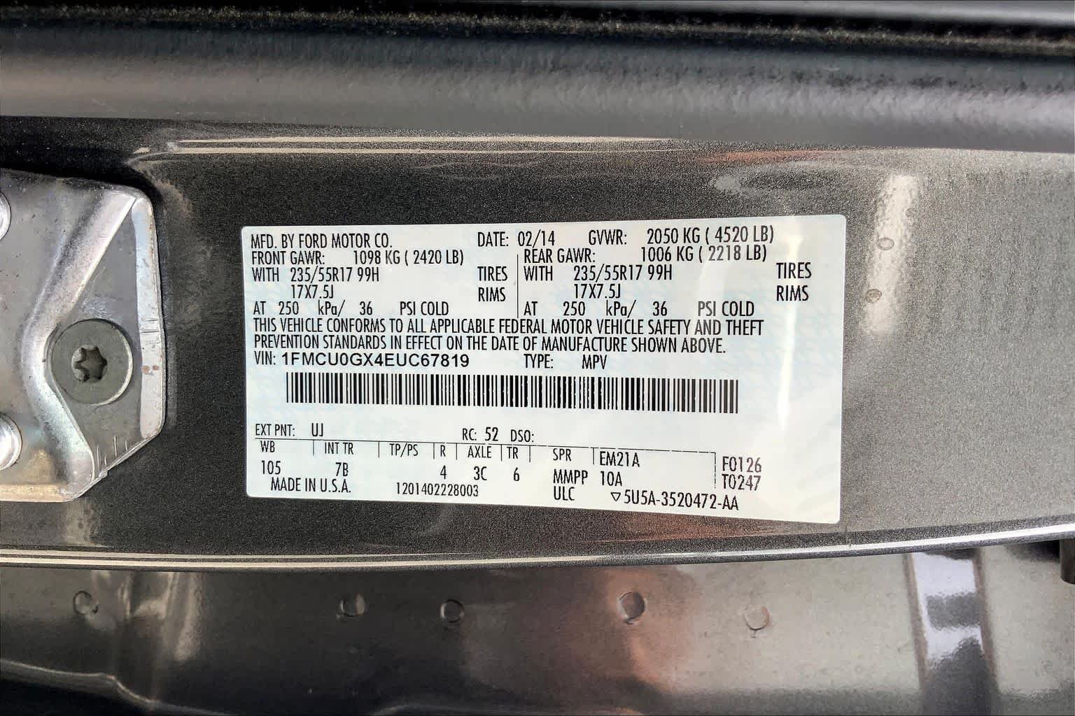 Used 2014 Sterling Gray Metallic Ford SE image 36