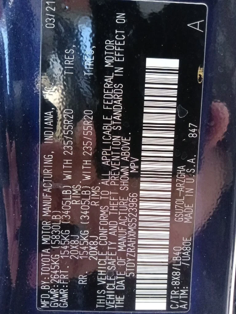 Used 2021 Blue Toyota Limited image 40