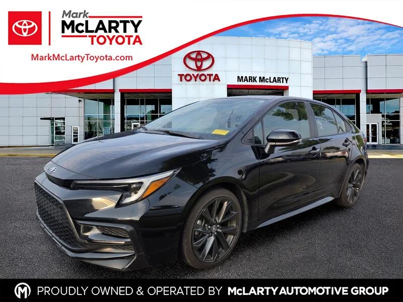 Used 2025 Midnight Black Metallic TOYOTA SE image 1