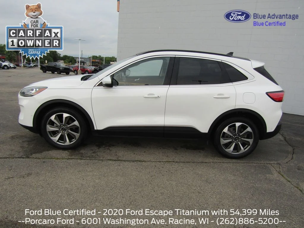 Certified 2020 Ford Escape Titanium with VIN 1FMCU9J99LUA70883 for sale in Racine, WI