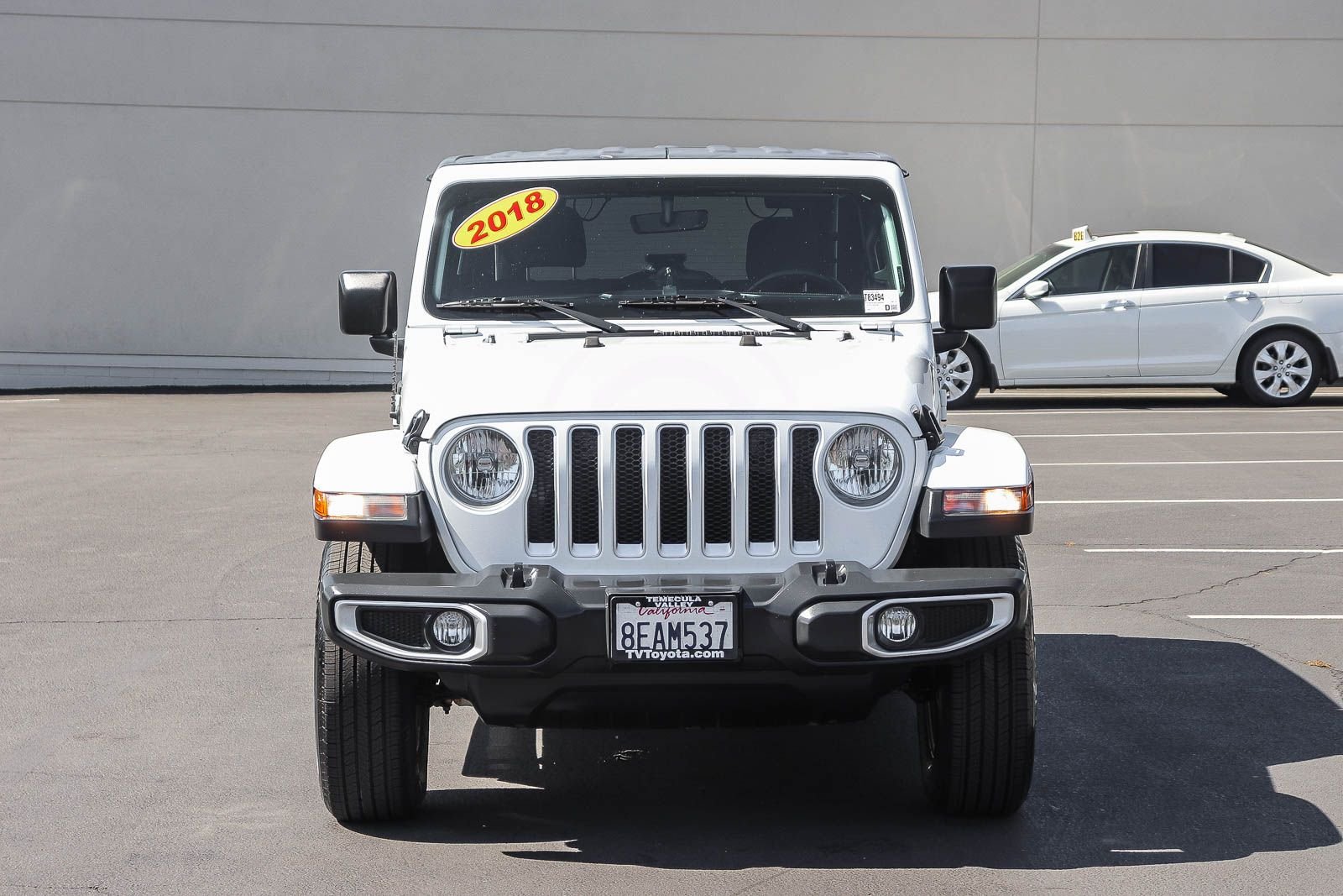 Used 2018 Bright White Clearcoat Jeep Unlimited Sahara image 2