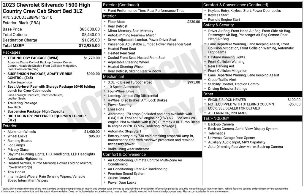 Used 2023 Black Chevrolet High Country image 22
