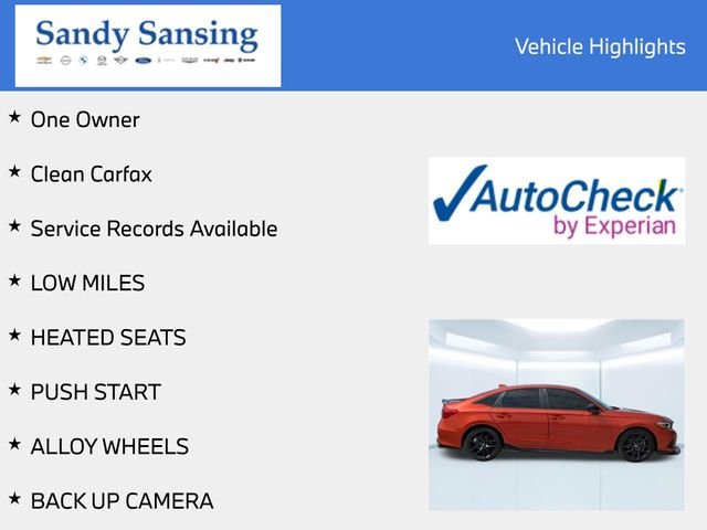 Used 2023 Orange Honda Si image 7