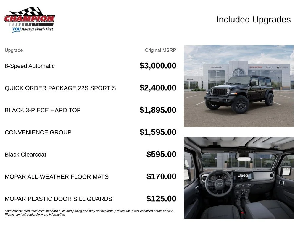 New 2026 Black Jeep Sport S image 6