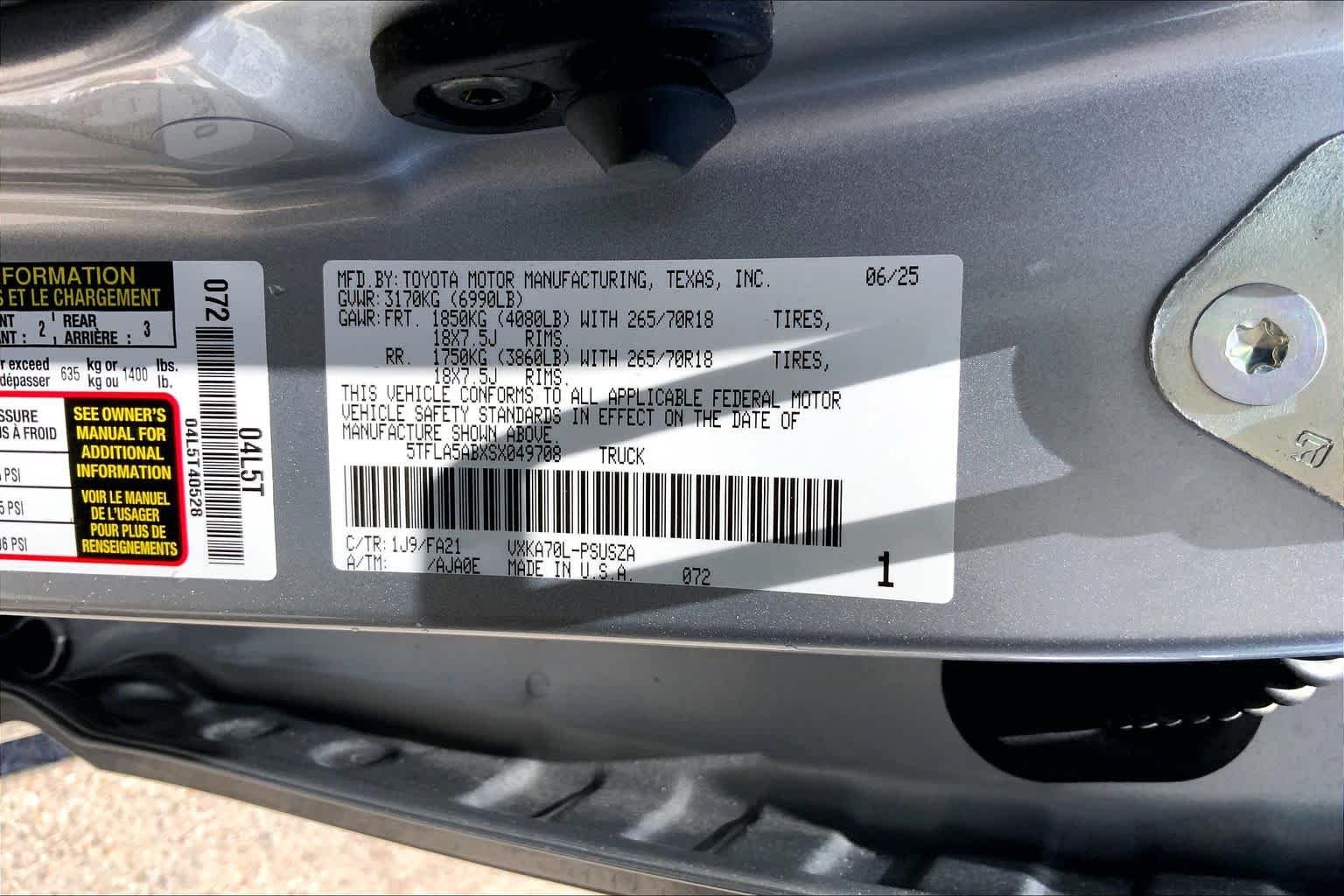 Used 2025 Celestial Silver Metallic Toyota SR5 image 34