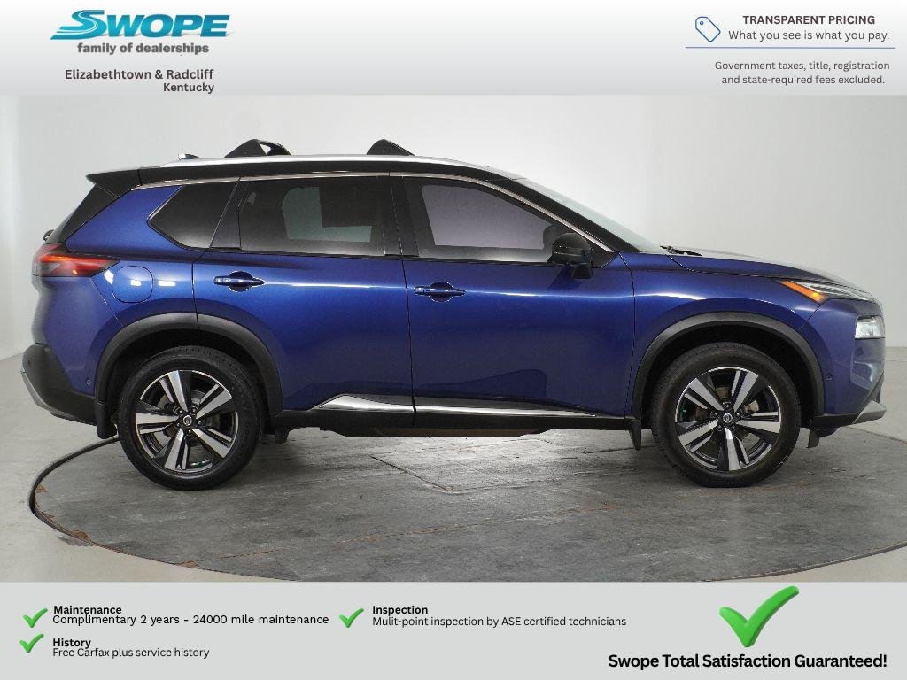Used 2021 Caspian Blue Metallic/Super Black Nissan Platinum image 3