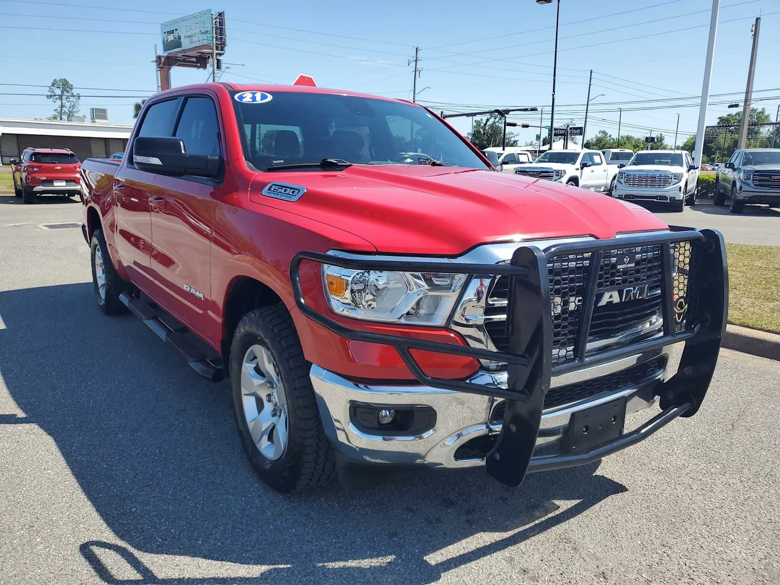 Used 2021 Flame Red Clearcoat Red Ram Big Horn image 8