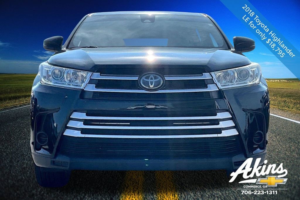 Used 2018 Toyota Highlander LE with VIN 5TDZZRFH0JS239318 for sale in Commerce, GA