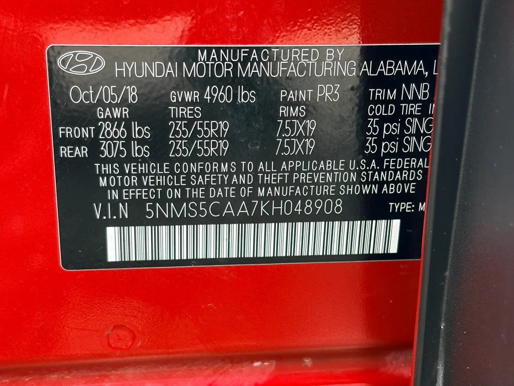 Used 2019 Scarlet Red Hyundai Ultimate image 38