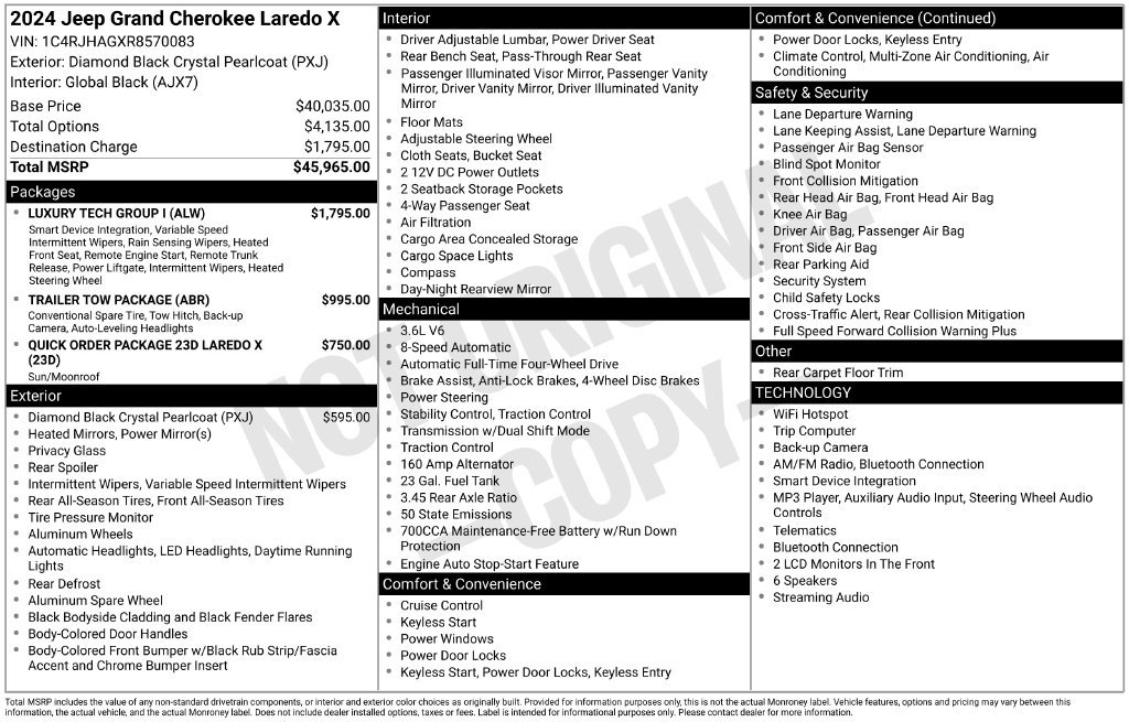 Used 2024 Black Jeep Laredo X image 5