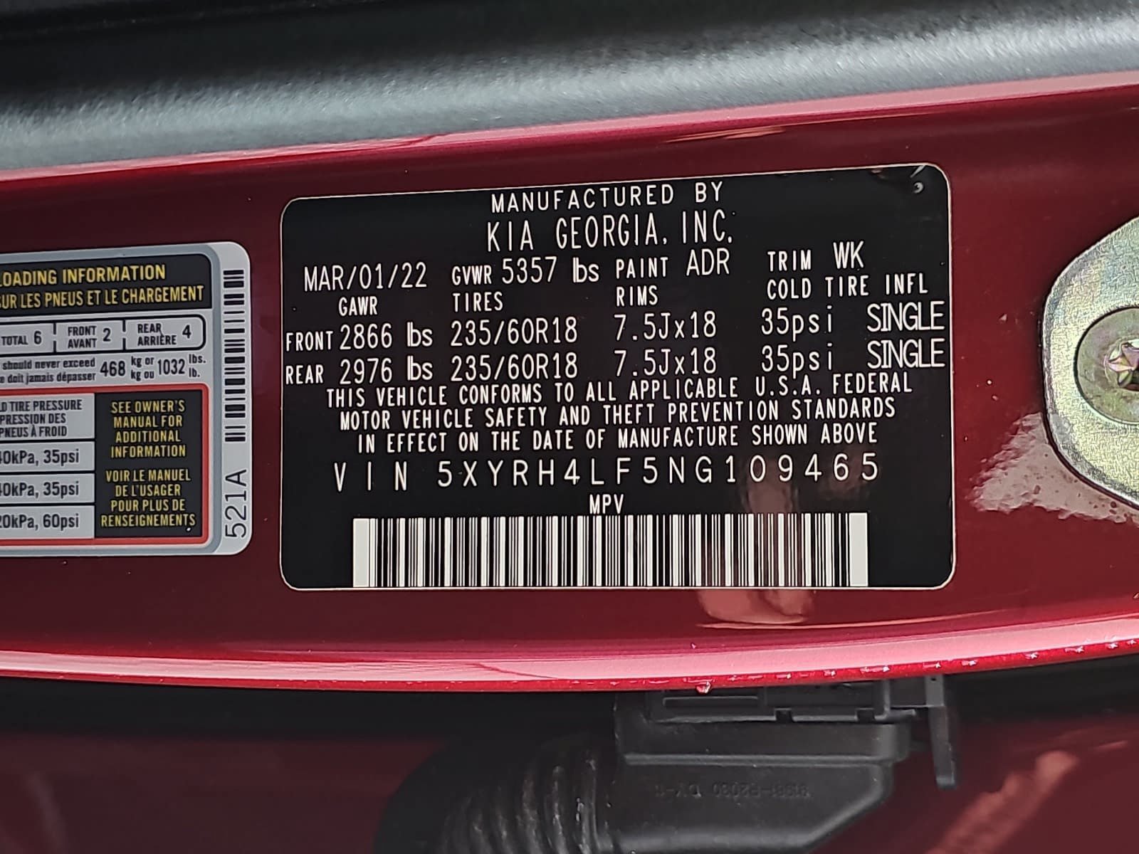 Used 2022 Red Kia EX image 31