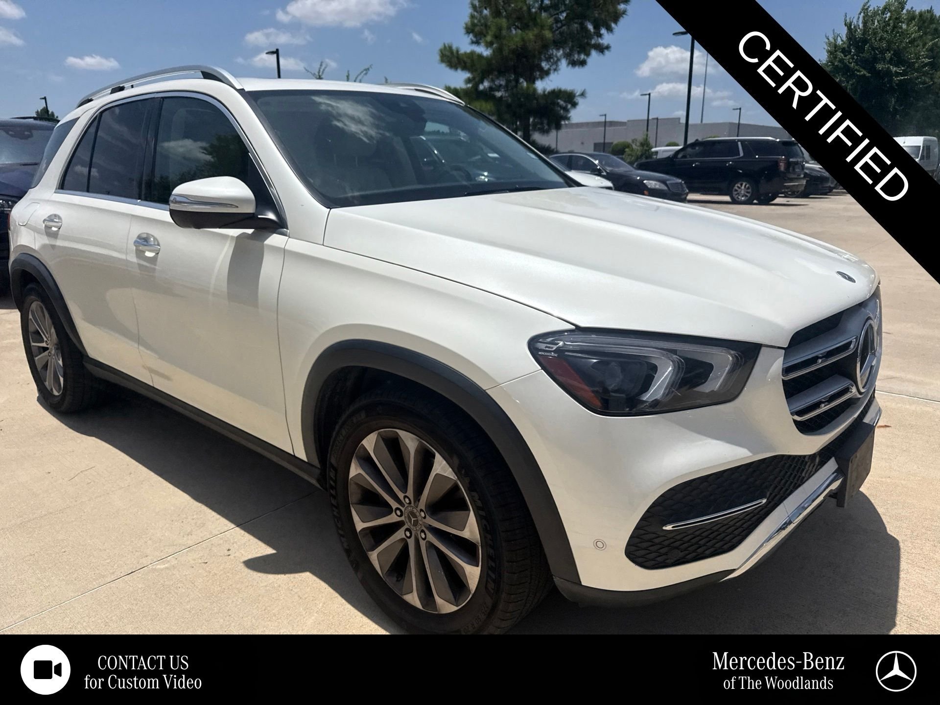 Certified Used 2021 designo Diamond White Metallic Mercedes-Benz GLE 350 image 1