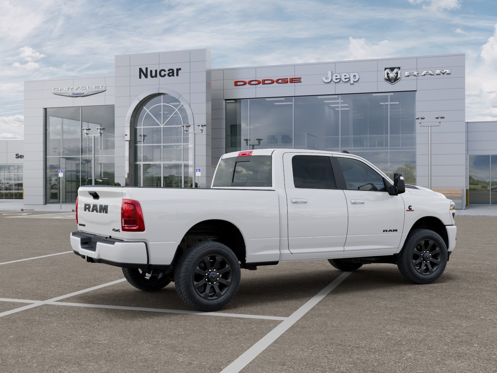 New 2026 Bright White Clear-Coat Exterior Paint RAM Laramie image 5