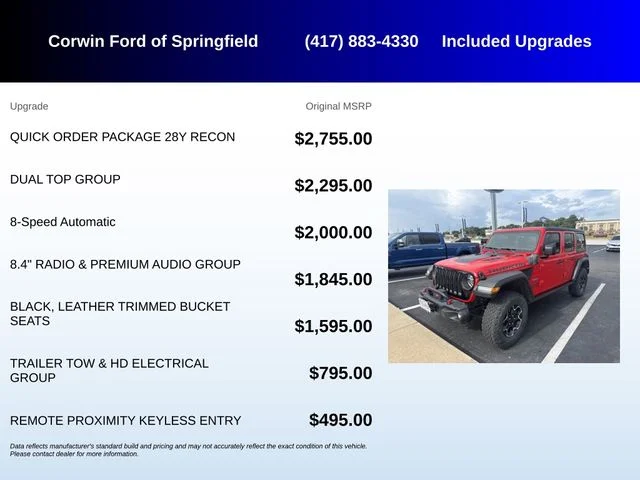 Used 2020 Red Jeep Unlimited Rubicon image 5