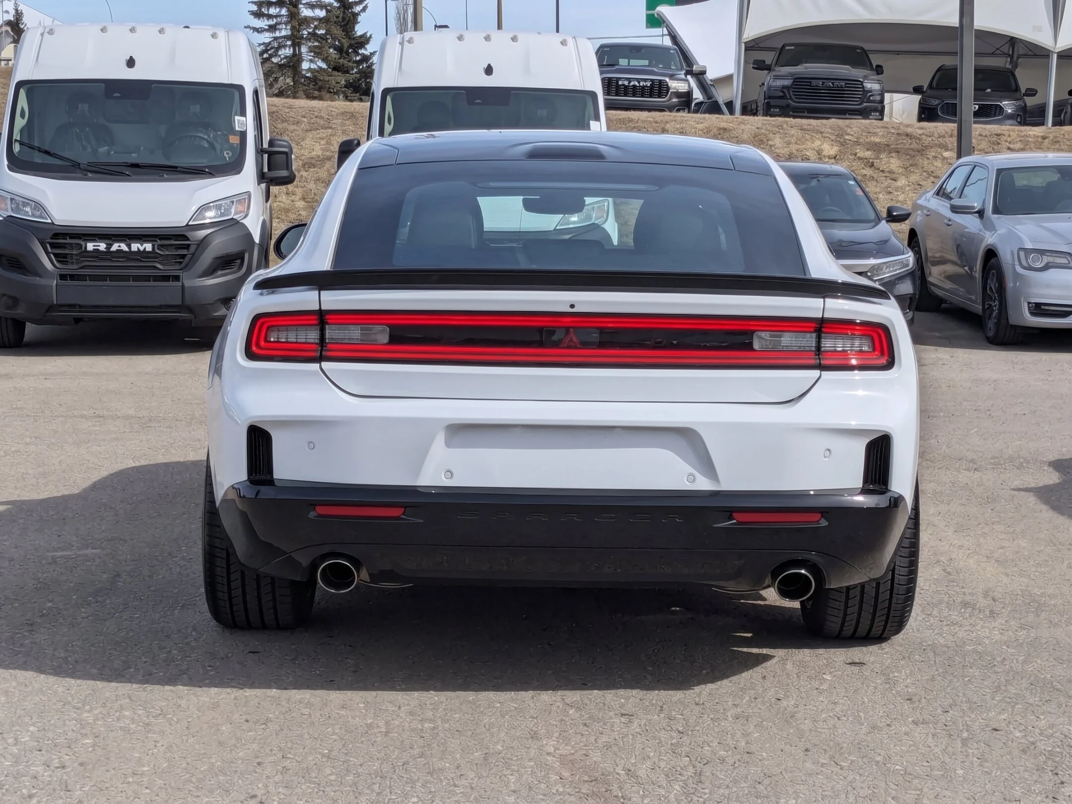 New 2026 White Dodge Scat Pack - - Blacktop Pkg - Two-Tone Black Roof - 20 Black Wheels - Adaptive Cruise & More! image 7