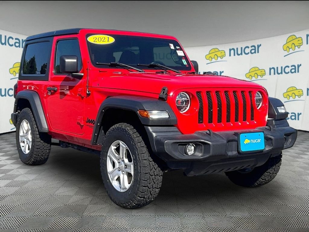 Used 2021 Red Jeep Sport S image 1