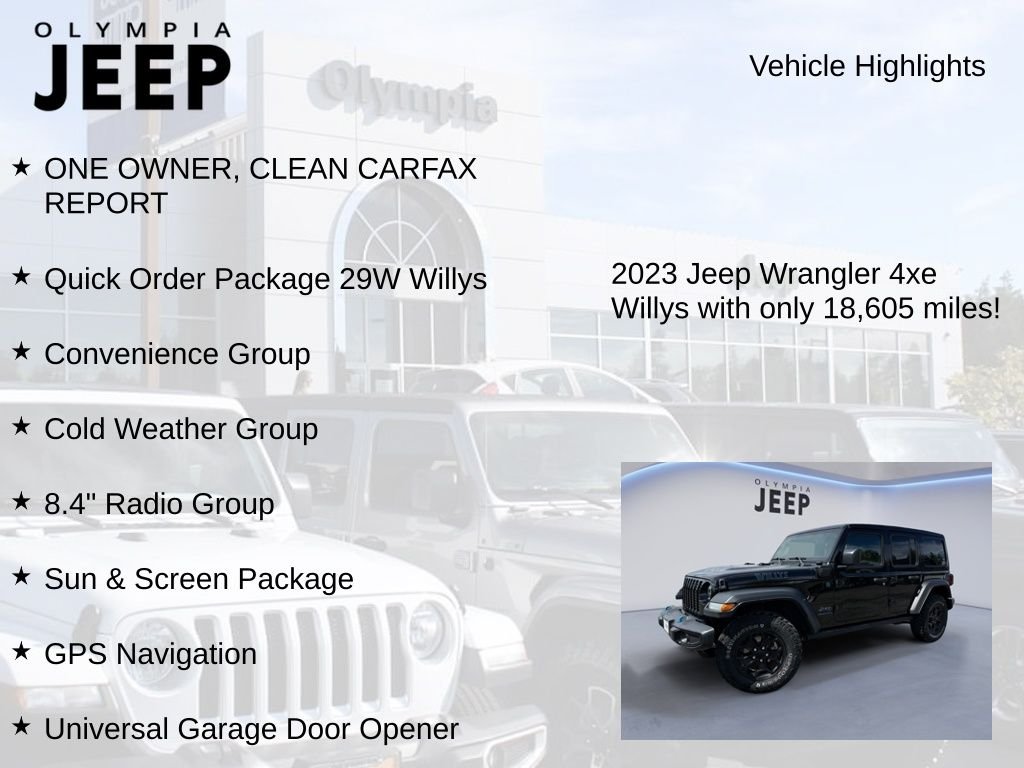 Used 2023 Black Jeep Willys 4xe image 7