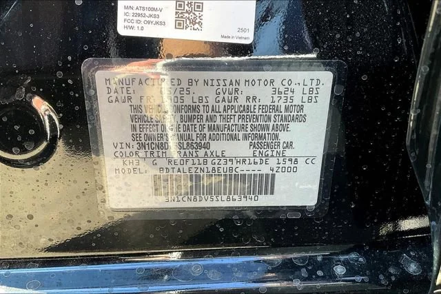 2025 Nissan Versa Sedan S - Photo 27