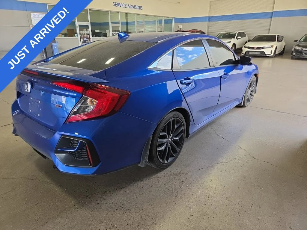 Certified Used 2020 Aegean Blue Metallic Honda Si image 3