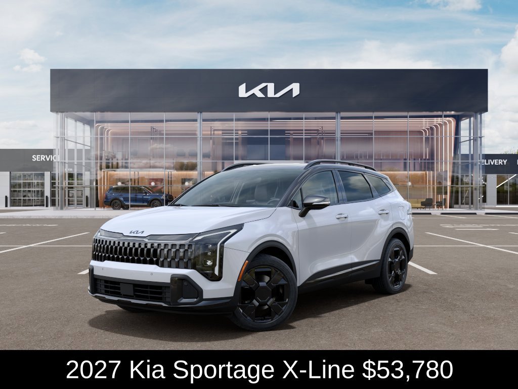 New 2027 Glacial White Pearl/Ebony Black Roof Kia X-Line image 2