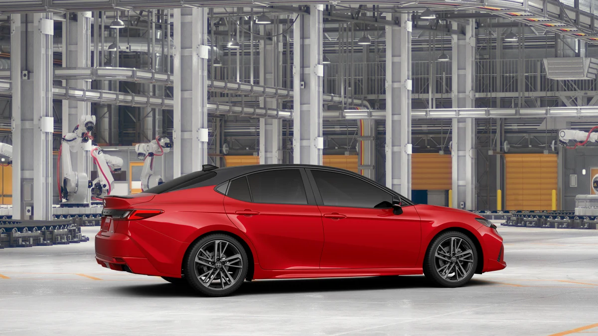 New 2026 Supersonic Red with Midnight Black Metallic roof Toyota XSE image 11