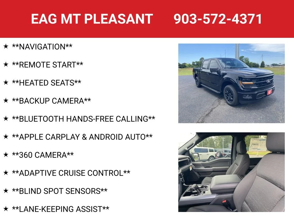 New 2026 Agate Black Metallic Ford XLT image 4