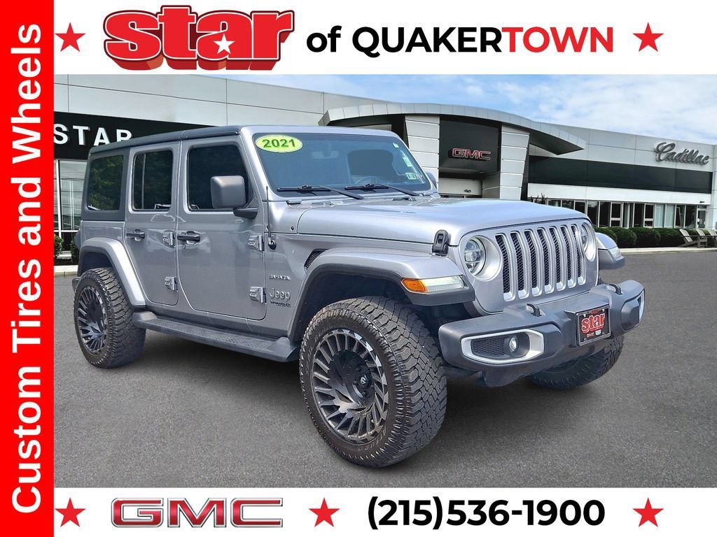 Silver 2021 Jeep Wrangler SUV / Crossover Four-Wheel Drive 