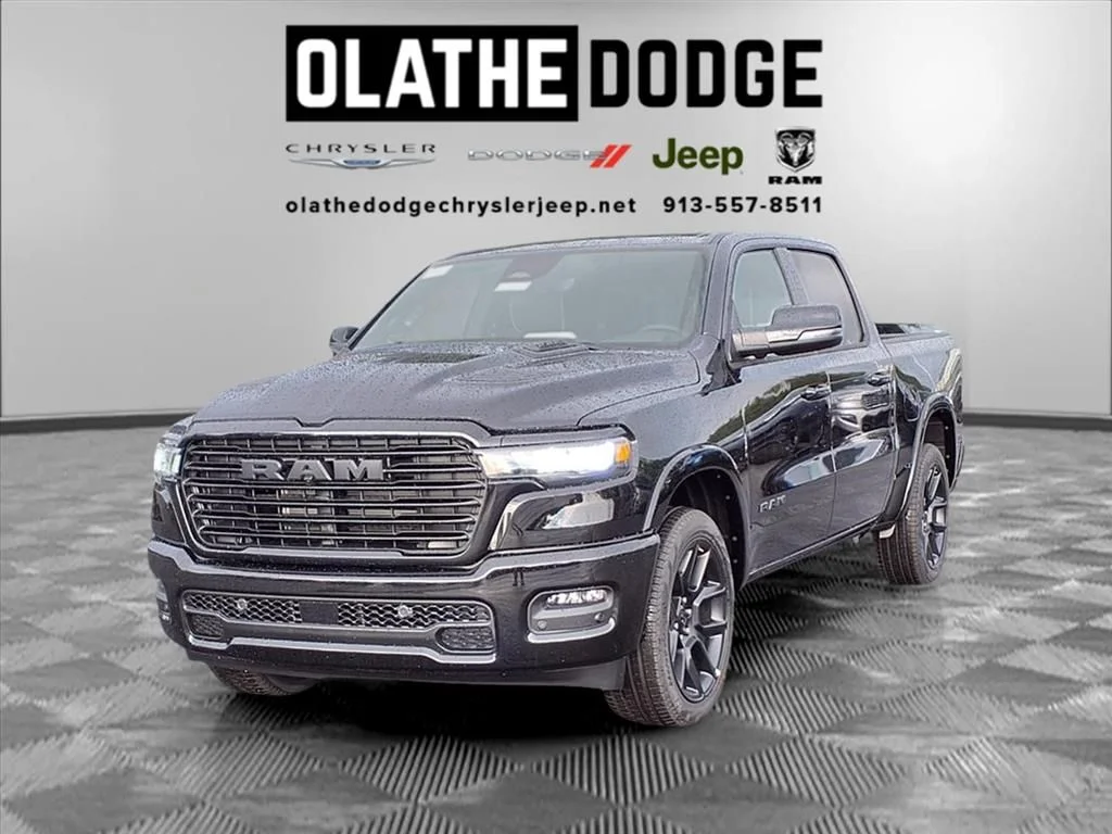 New 2026 Diamond Black Crystal Pearl-Coat Exterior Paint RAM Laramie image 1