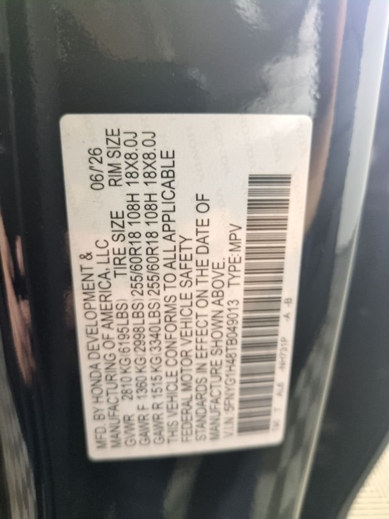 New 2026 Crystal Black Pearl Honda EX-L image 28