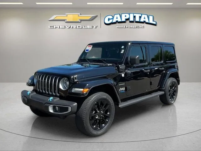 Used 2022 Black Jeep Unlimited Sahara 4x4 image 1
