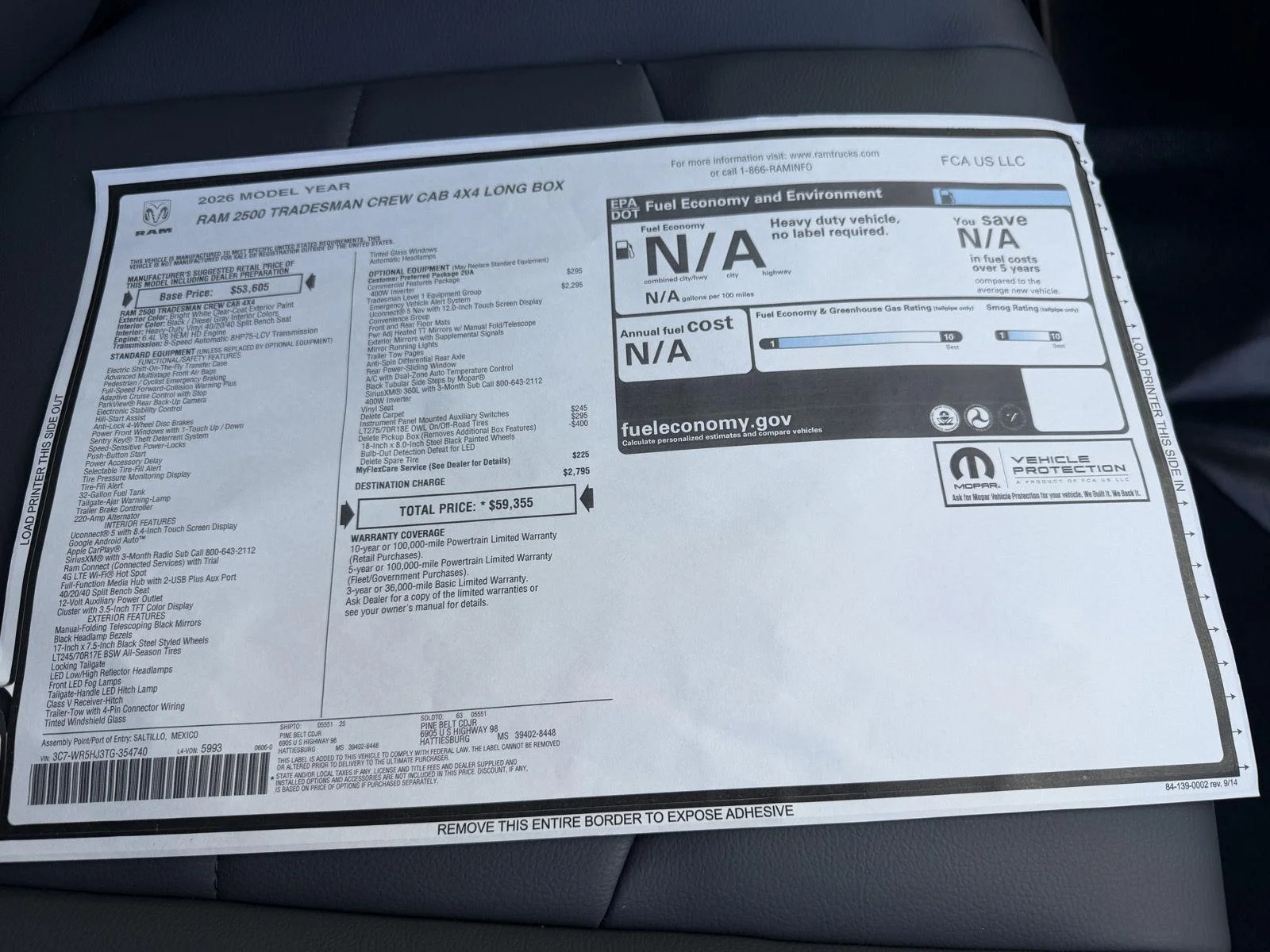 New 2026 Bright White Clear-Coat Exterior Paint RAM Tradesman image 27