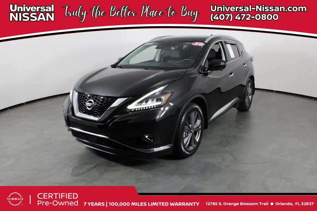 Certified Used 2020 Black Nissan Platinum image 1
