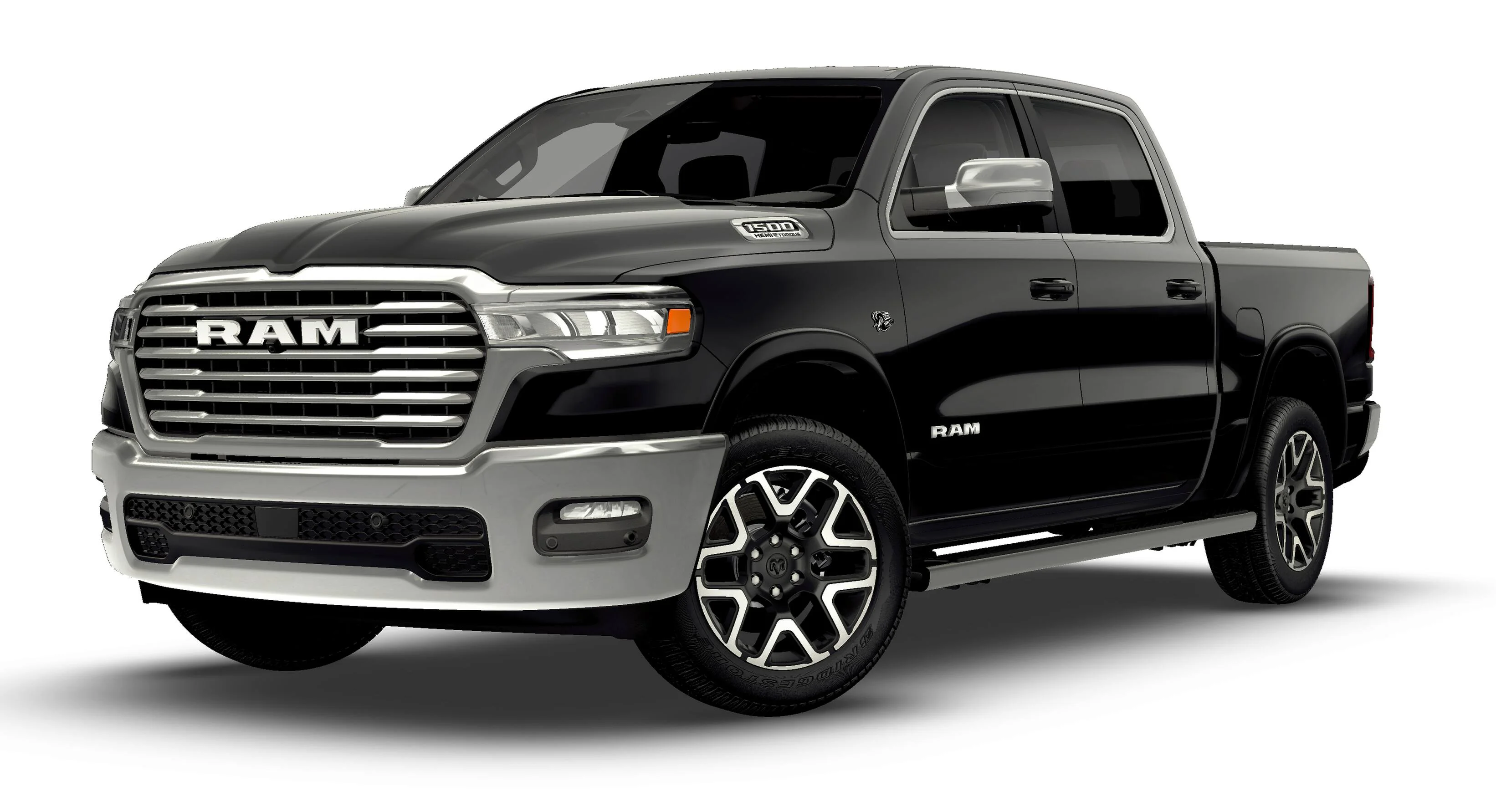 New 2026 Diamond Black Crystal Pearl-Coat Exterior Paint RAM LARAMIE image 1