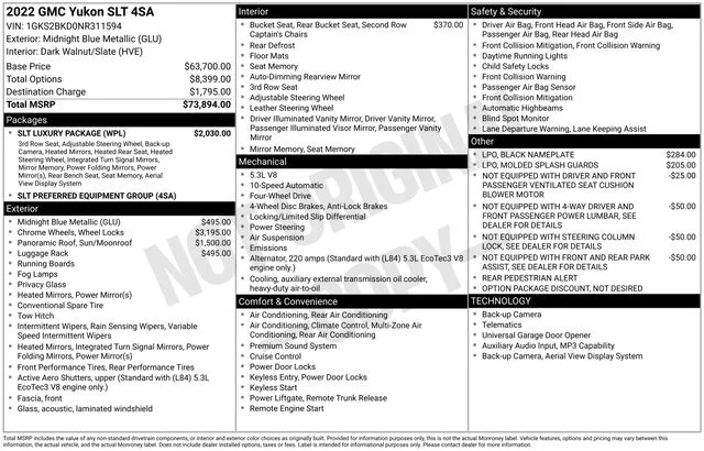 2022 GMC Yukon 4WD SLT's photo