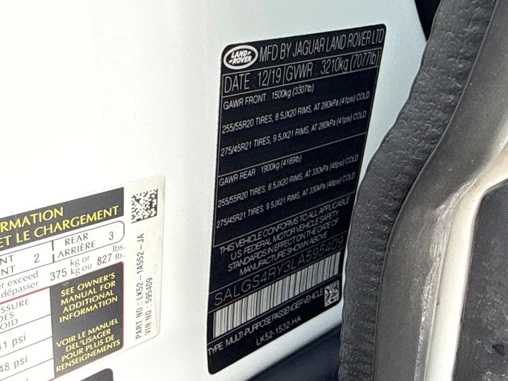 Used 2020 White Land Rover HSE image 30