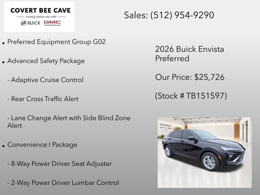 New 2026 Ebony Twilight Metallic Buick Preferred image 7
