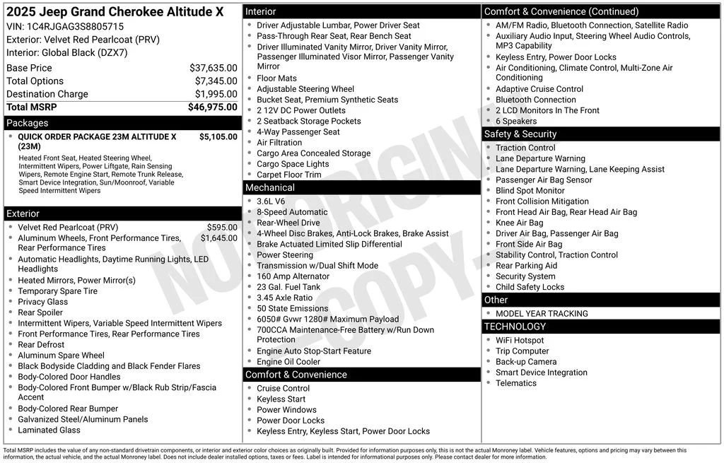 Used 2025 Red Jeep Altitude X image 37