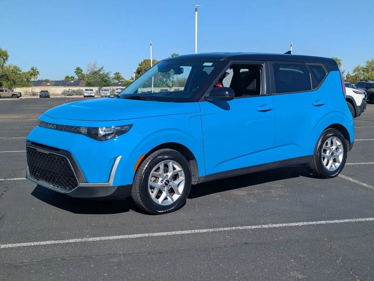 Used 2023 Surf Blue w Black Roof Kia S image 1